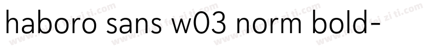 haboro sans w03 norm bold字体转换